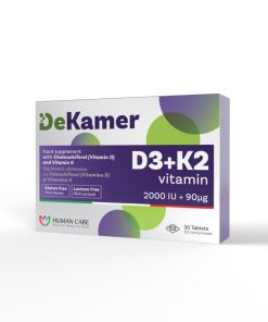 DeKamer Vitamina D3+K2 30 comprimate - pentru oase si muschi