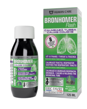 Bronhomer 125ml – Sirop natural pentru tuse, bronsita, gat si trahee
