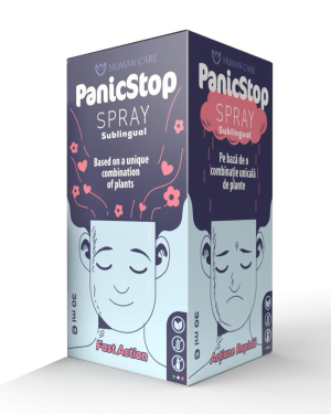 Panic Stop spray sublingual - reduce starile de anxietate, neliniste si stres